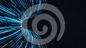 Abstract Digital Data Vortex Global Technology Information Flow